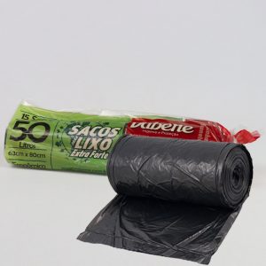 SACO LIXO PRETO VABENE 50L. C/15 /ROLO
